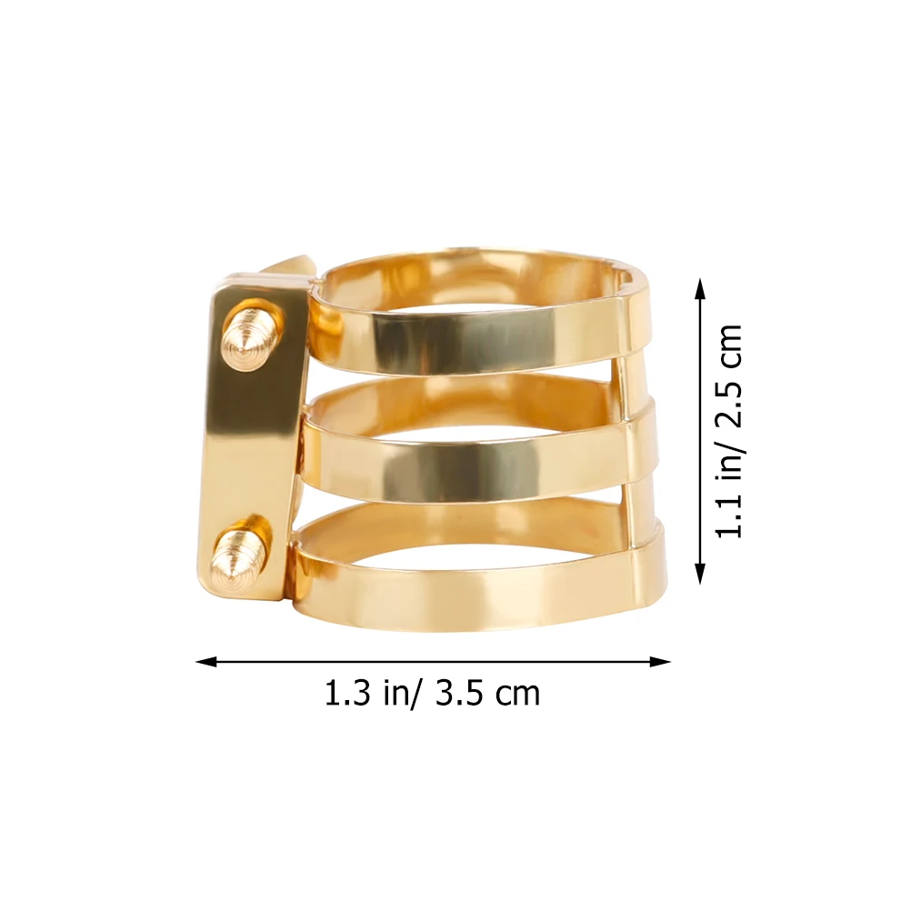 Saxophone Flute Head Clip Brass Ligature Mouthpiece Accessories Mute for Alto Golden
Saxophone Flute Head Clip Brass Ligature Mouthpiece Accessories Mute for Alto Golden