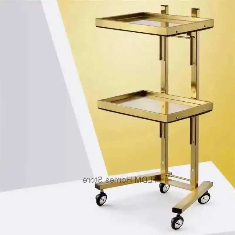 luxury Multi-purpose Tool 트롤리 Cart Barber Trolley Shop Tool Beauty Dyeing Cart with Light Wheels Gold Perm Iron Small Cart
luxury Multi-purpose Tool 트롤리 Cart Barber Trolley Shop Tool Beauty Dyeing Cart with Light Wheels Gold Perm Iron Small Cart