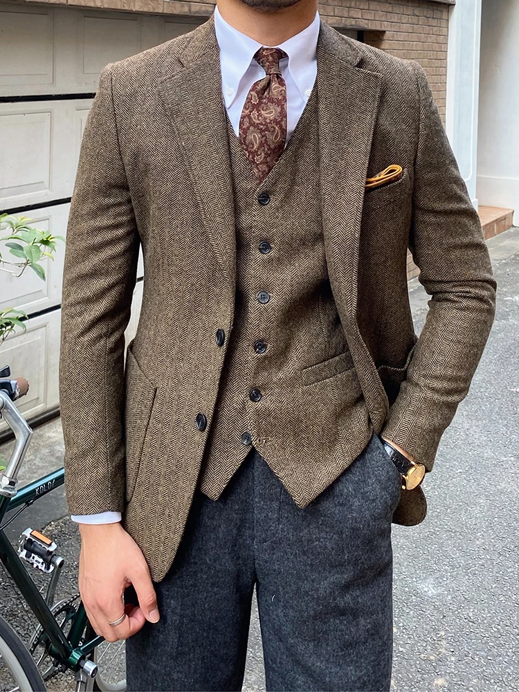 Mr. Deer Tee Italian Sle Men's Woolen Cheered Suit Jaet Autumn Winter Versatile Busin Casual Trendy Outerwear
Mr. Deer Tee Italian Sle Men's Woolen Cheered Suit Jaet Autumn Winter Versatile Busin Casual Trendy Outerwear