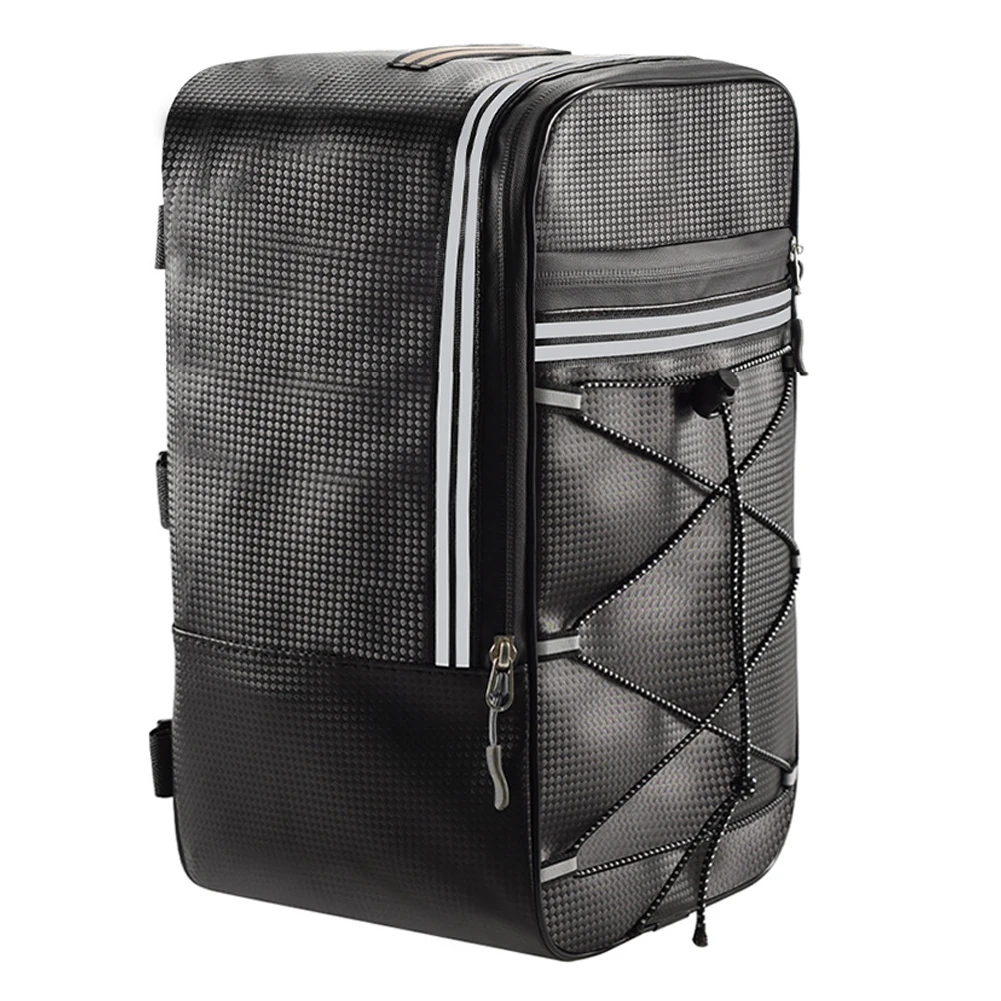 15L Bike Rear Seat Cargo Bag with Reflective Stripes&Zipper Cycling Carrier Bag PU Multi Pocket Elastic Strap for Outdoor Travel
15L Bike Rear Seat Cargo Bag with Reflective Stripes&Zipper Cycling Carrier Bag PU Multi Pocket Elastic Strap for Outdoor Travel