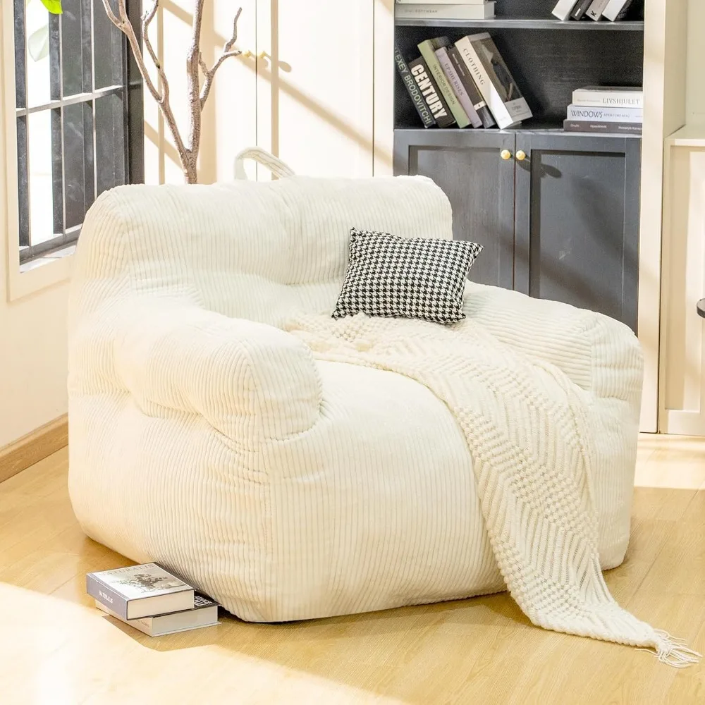 Bean Bag Chair for Adults - Faux Fur, Fluffy and Comfy With Filler, Big Sofa for Reading, Gaming (Beige, Oversize)
Bean Bag Chair for Adults - Faux Fur, Fluffy and Comfy With Filler, Big Sofa for Reading, Gaming (Beige, Oversize)