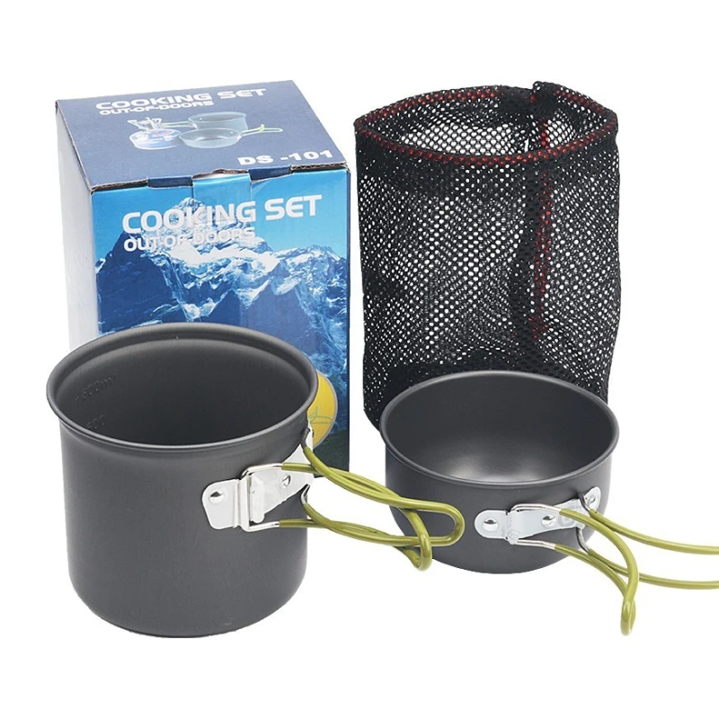 Outdoor Nested Pots, Portable Camping Cookware for 1-2 People, Simple and Quick 2-piece Nested Cookware Set
Outdoor Nested Pots, Portable Camping Cookware for 1-2 People, Simple and Quick 2-piece Nested Cookware Set