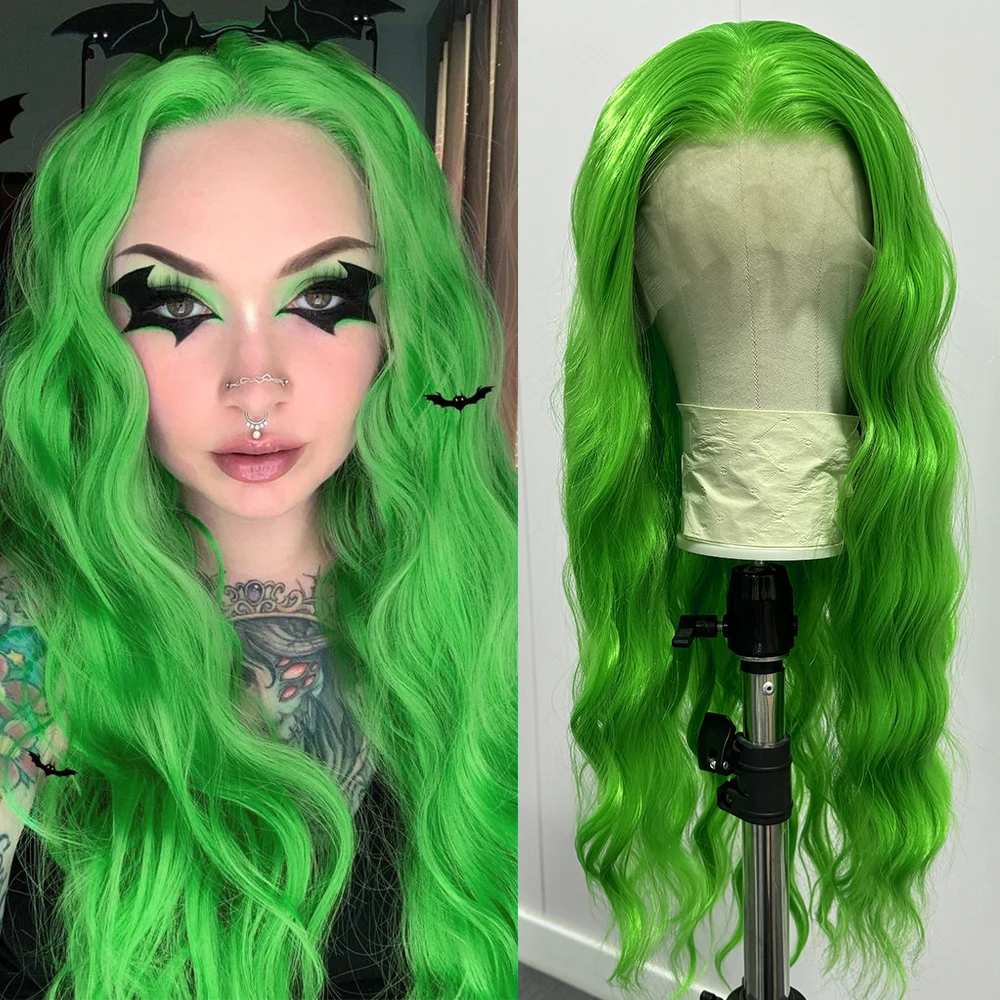 Gree Wig Natural Wave Lace Wig Synthetic Lace Front Wigs for Women Long Loose Curl Wig Green Curl Wig Daily Use Cosplay Frontal
Gree Wig Natural Wave Lace Wig Synthetic Lace Front Wigs for Women Long Loose Curl Wig Green Curl Wig Daily Use Cosplay Frontal