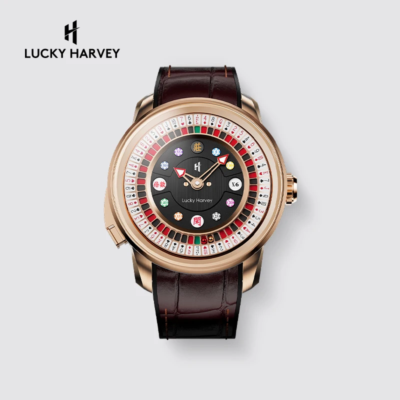 Lucky Harvey Funny Poker Roulette Mechanical Mens Watch Automatic Movement Poker Game Dial Sapphire Watches for Men
Lucky Harvey Funny Poker Roulette Mechanical Mens Watch Automatic Movement Poker Game Dial Sapphire Watches for Men