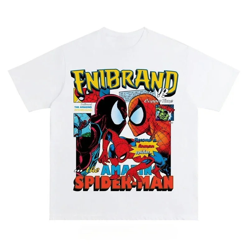 High Quality Marvel Peripheral Spider Man American Street Print Pattern Summer Loose Short Sleeved Unisex Oversized T-shirt Top
High Quality Marvel Peripheral Spider Man American Street Print Pattern Summer Loose Short Sleeved Unisex Oversized T-shirt Top