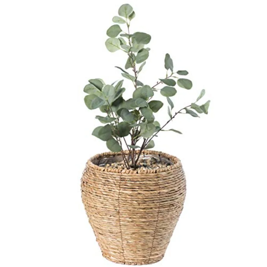 Woven Round Flower Pot Planter Basket with Leak-Proof Plastic Lining - Medium
Woven Round Flower Pot Planter Basket with Leak-Proof Plastic Lining - Medium