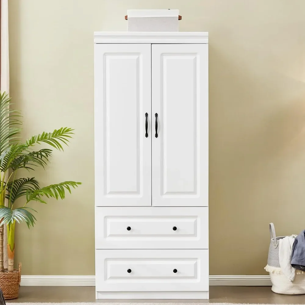 74" H Wardrobe Closet with 2 Doors Wood Armoire Wardrobe Closets Cabinet Wardrobe Cabinet White Storage Cabinet Bedroom
74" H Wardrobe Closet with 2 Doors Wood Armoire Wardrobe Closets Cabinet Wardrobe Cabinet White Storage Cabinet Bedroom