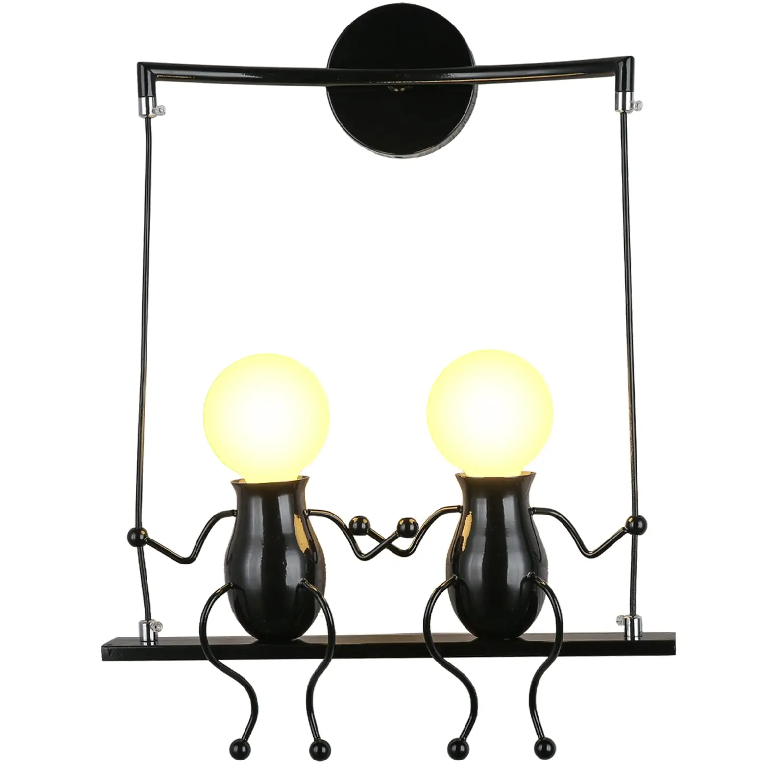 Wall Light Fixtures Indoor Creative LED Lights for Bedroom Cartoon Double Little People Swing Wall Lamp Children Art Deco Lamp
Wall Light Fixtures Indoor Creative LED Lights for Bedroom Cartoon Double Little People Swing Wall Lamp Children Art Deco Lamp