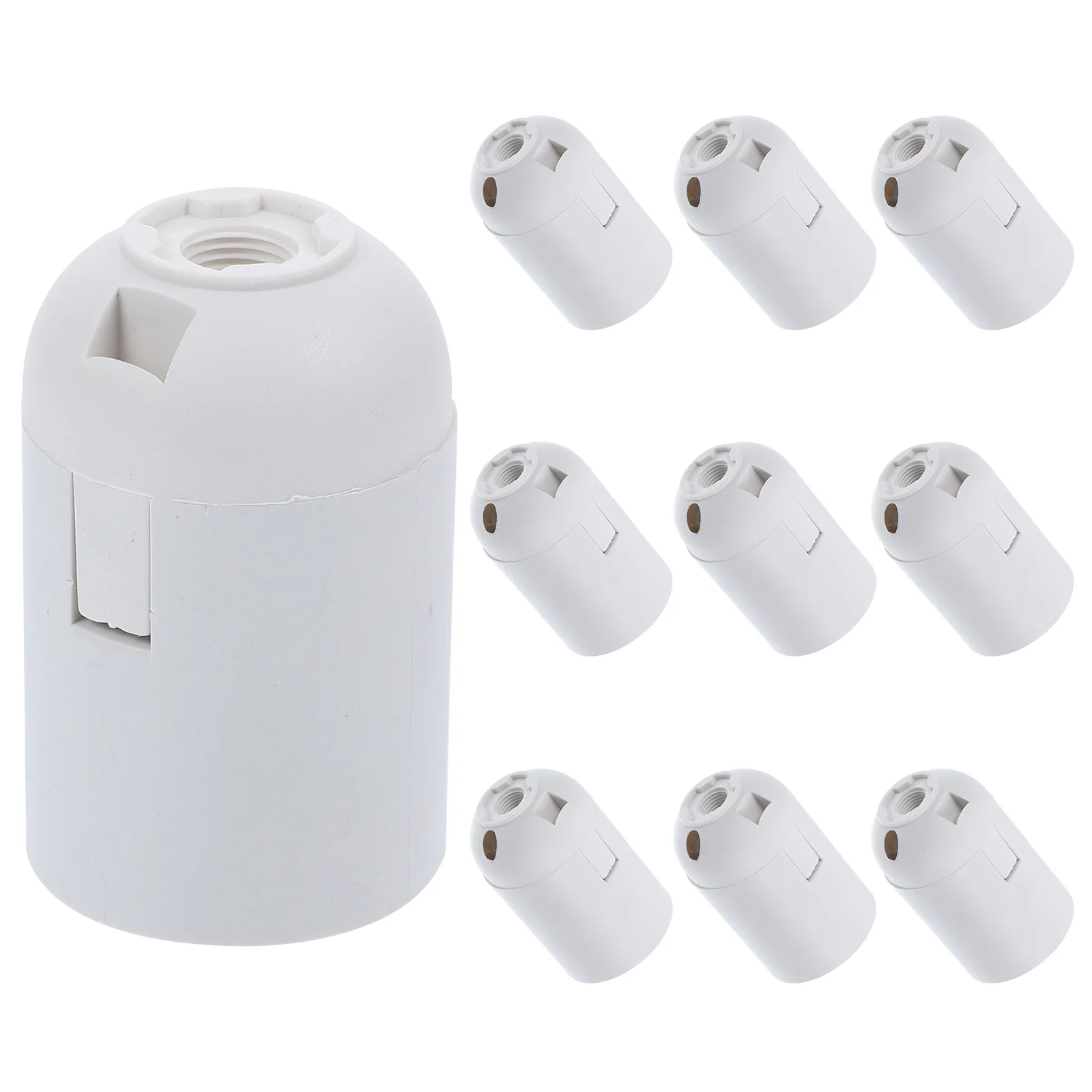10Pcs E26 E27 Light Socket Outlet Heat Resistant Compact for Various Fixtures Lamp Socket Replacement Lamp Repair Kit 
10Pcs E26 E27 Light Socket Outlet Heat Resistant Compact for Various Fixtures Lamp Socket Replacement Lamp Repair Kit