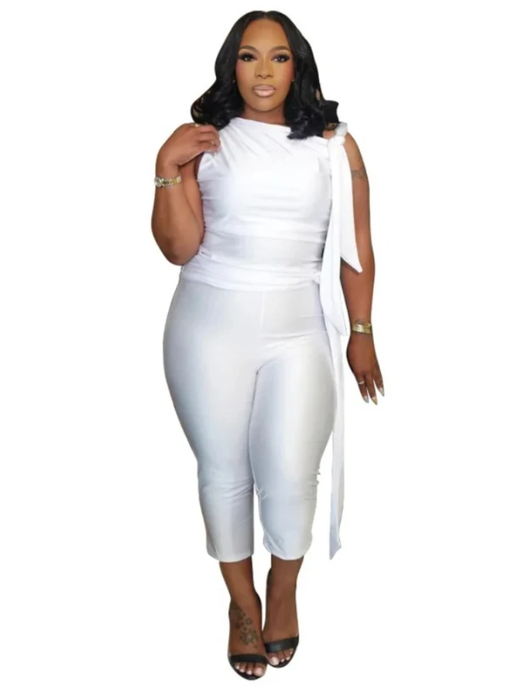 Plus Size Summer Pink 2 Two Piece Set Women Irregular Fashion Ladies Sleeveless Blouses Slim Bodycon High Waist Woman Pant 2025
Plus Size Summer Pink 2 Two Piece Set Women Irregular Fashion Ladies Sleeveless Blouses Slim Bodycon High Waist Woman Pant 2025