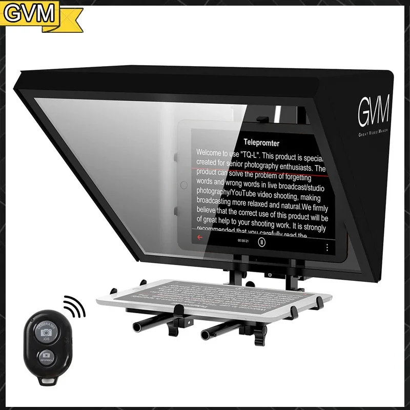 GVM TQ-L Teleprompter For Tablets And Smartphones With Bluetooth Remote And App
GVM TQ-L Teleprompter For Tablets And Smartphones With Bluetooth Remote And App