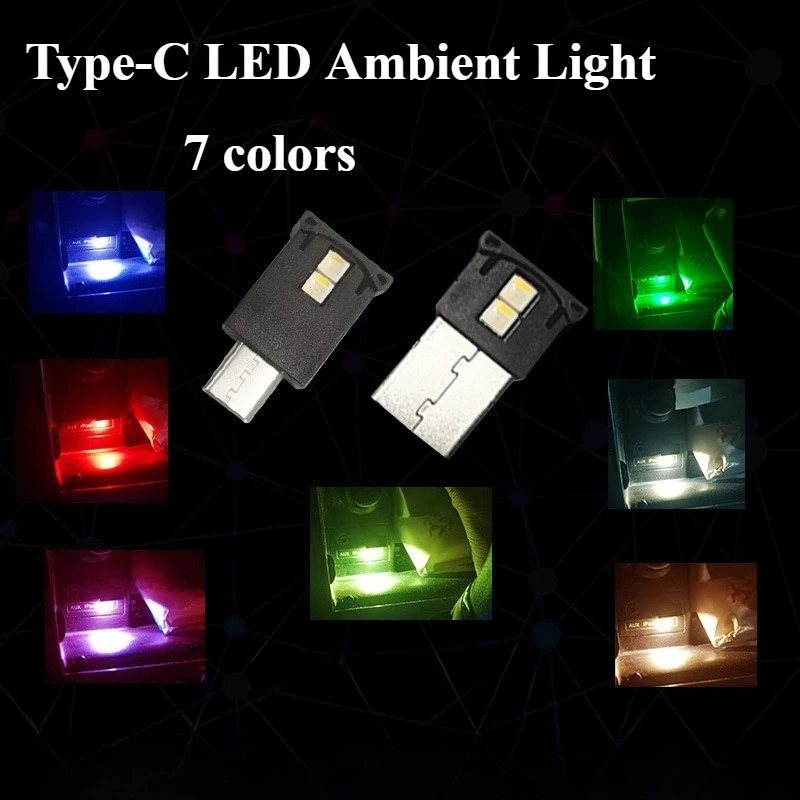 USB-C Type-C LED Interior Lights Neon Atmosphere Ambient Lamps For Car Indoor Outdoor Lights Lamp Car Auto Accessories Parts
USB-C Type-C LED Interior Lights Neon Atmosphere Ambient Lamps For Car Indoor Outdoor Lights Lamp Car Auto Accessories Parts