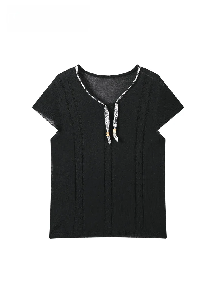 plus Size Short Sleeve T-Shirt Korean Style Knitted Loose Fit Summer Fashionable Ladies' Top Shoulder Width Regular Length
plus Size Short Sleeve T-Shirt Korean Style Knitted Loose Fit Summer Fashionable Ladies' Top Shoulder Width Regular Length