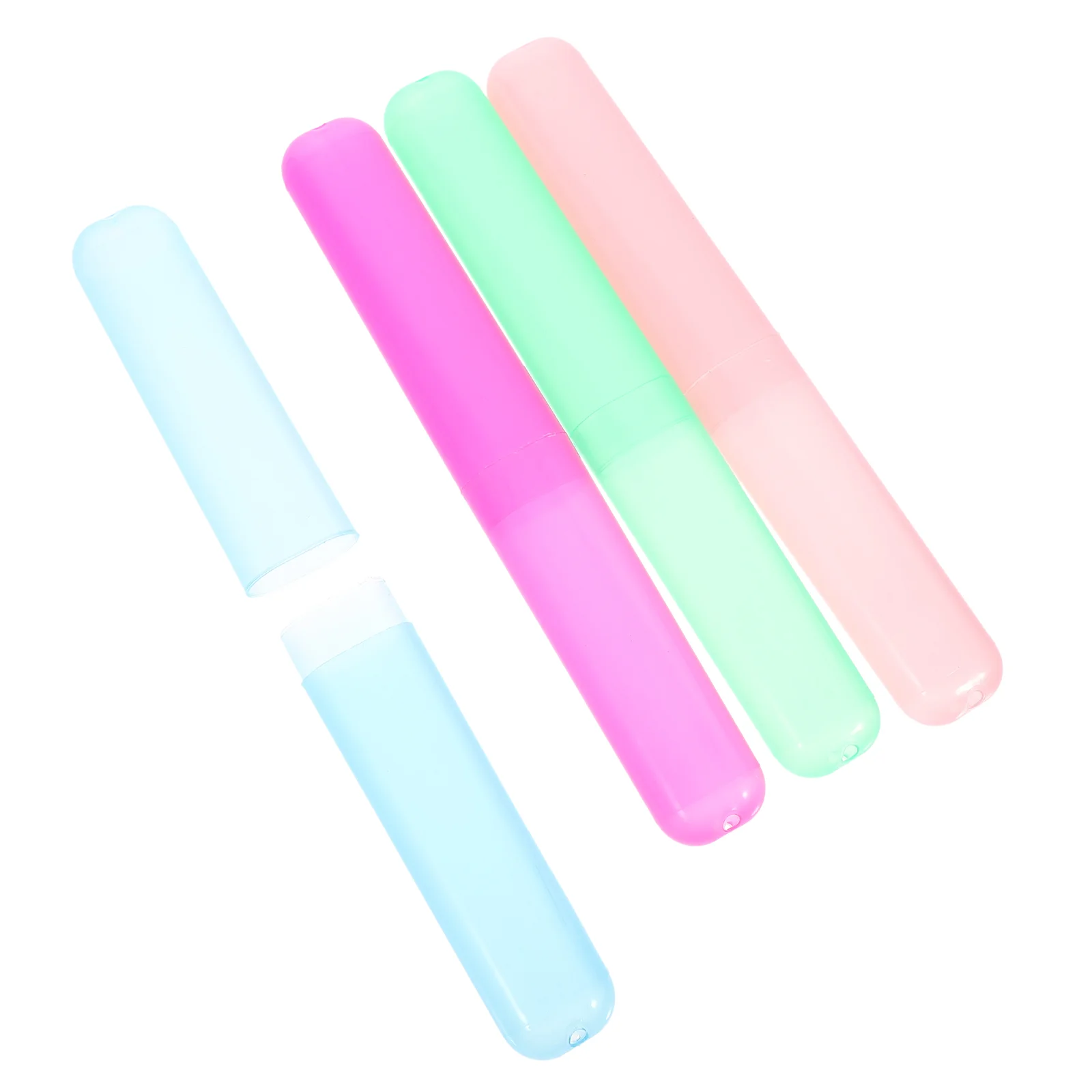 4 Pcs Portable Toothbrush Holders Plastic Travel Cases for Toothbrushes Toothpaste Compact Lightweight Storage Box Set Green
4 Pcs Portable Toothbrush Holders Plastic Travel Cases for Toothbrushes Toothpaste Compact Lightweight Storage Box Set Green