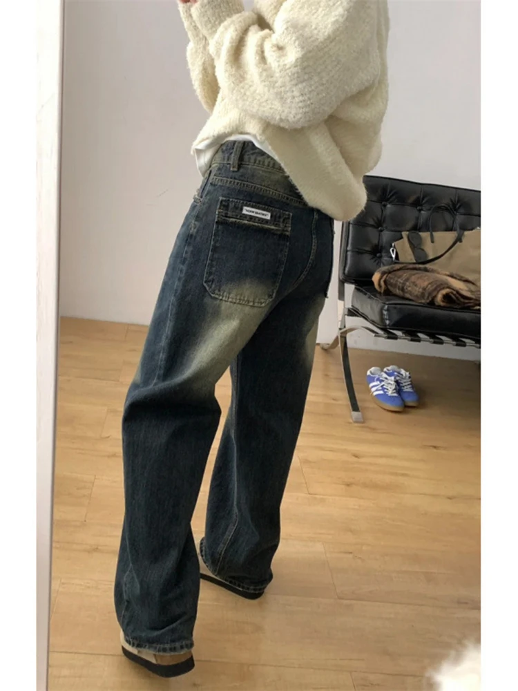 Women's High-Waist Wide-Leg Jeans Korean Vintage Y2K Style Straight-Leg Denim Pants Loose Fit Perfect for Spring Streetwear
Women's High-Waist Wide-Leg Jeans Korean Vintage Y2K Style Straight-Leg Denim Pants Loose Fit Perfect for Spring Streetwear