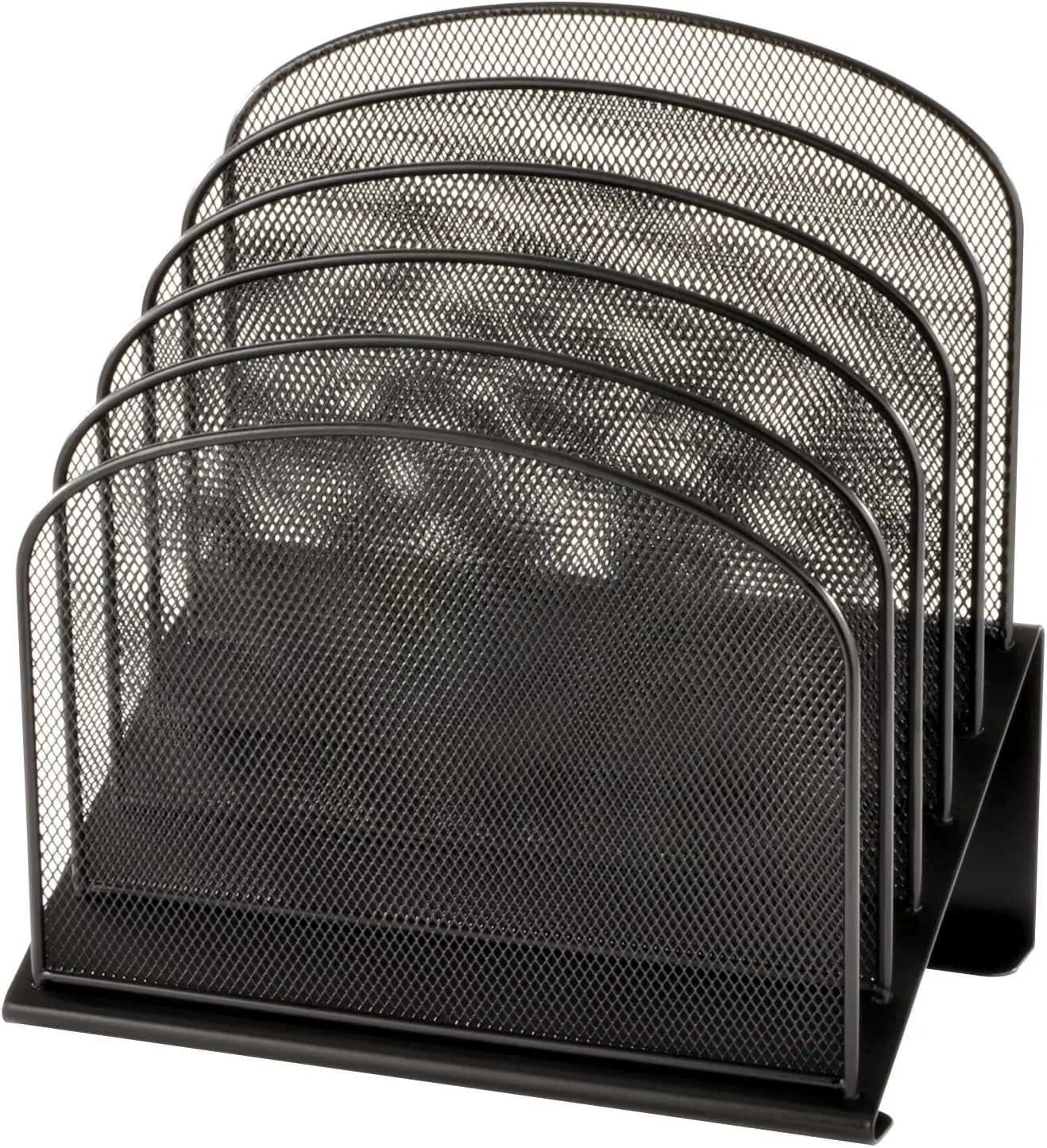 5-Tier Steel Mesh Desk Organizer, Vertical Compartments for Office and Classroom Mailbox, Paper Sorter in Black
5-Tier Steel Mesh Desk Organizer, Vertical Compartments for Office and Classroom Mailbox, Paper Sorter in Black