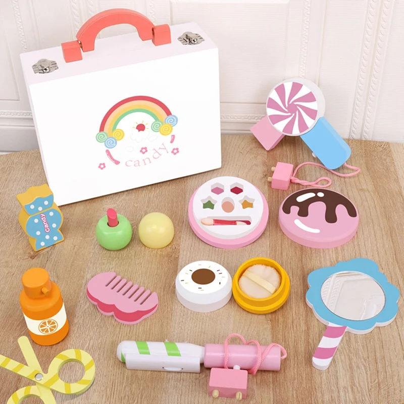 Wooden Candy Cosmetic Box Simulation Eye Shadow Lipstick Makeup Play House For Girls Role Play Dressing Box Toys
Wooden Candy Cosmetic Box Simulation Eye Shadow Lipstick Makeup Play House For Girls Role Play Dressing Box Toys