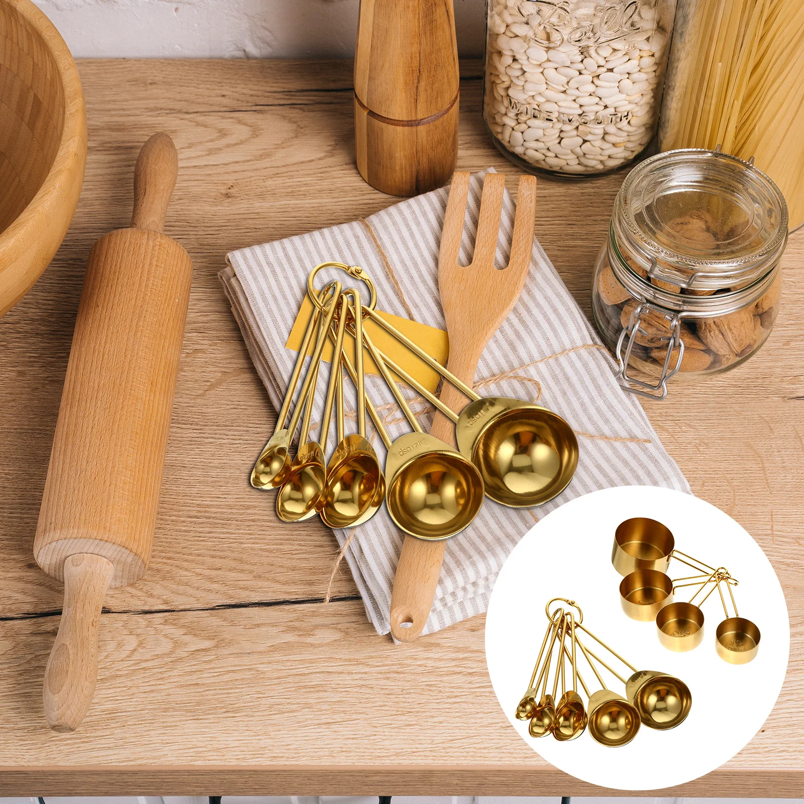 9Pcs Baking Measuring Spoons Stainless Steel Kitchen Tool Set Milk Coffee Measuring Cups Household Accessories 
9Pcs Baking Measuring Spoons Stainless Steel Kitchen Tool Set Milk Coffee Measuring Cups Household Accessories