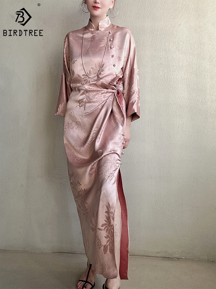 Birdtree 100%Mulberry Silk Elegant Party Dress High-end Women XiangYunSha Cheongsam Dresses Original Design 2024 Spring D41229QM
Birdtree 100%Mulberry Silk Elegant Party Dress High-end Women XiangYunSha Cheongsam Dresses Original Design 2024 Spring D41229QM