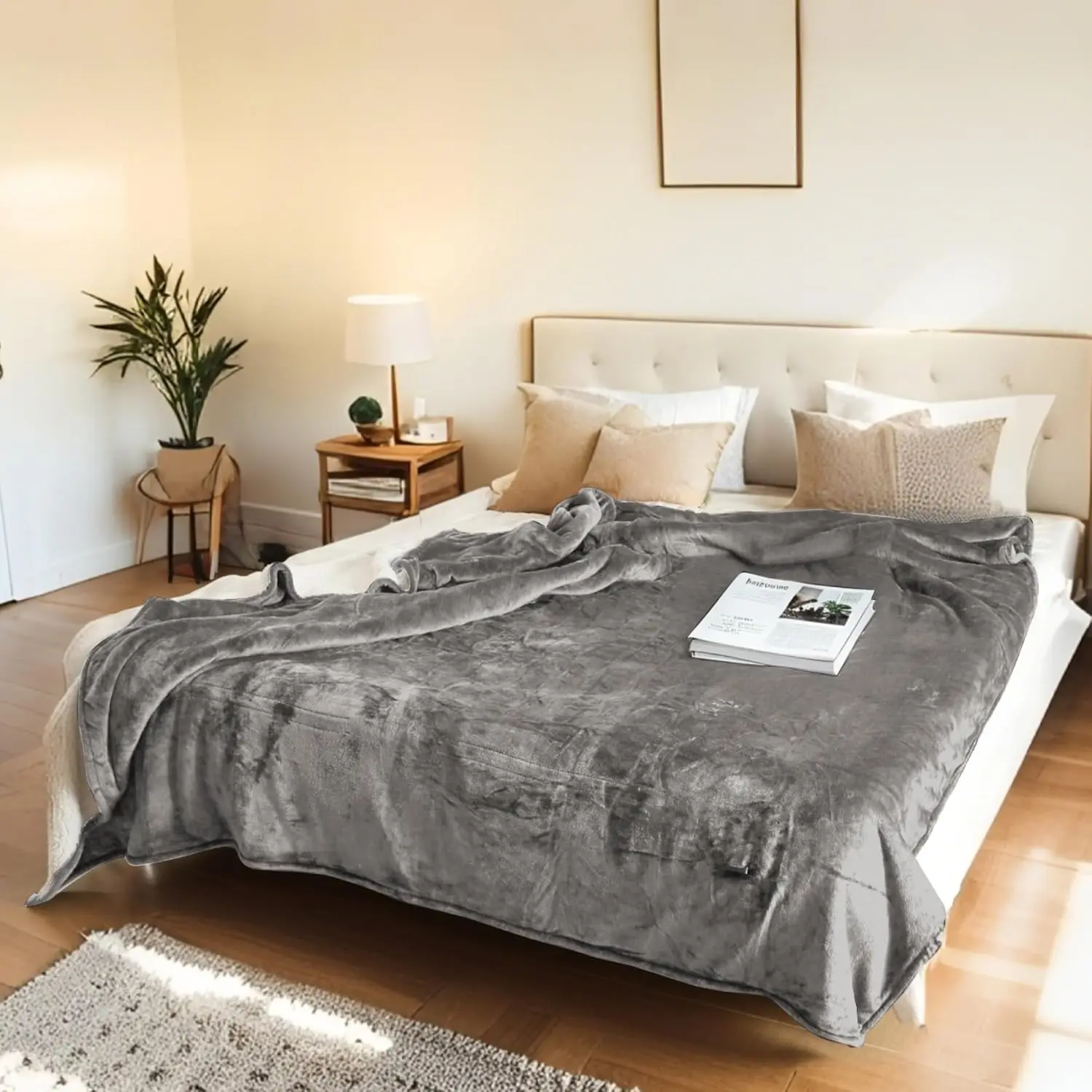 Полноразмерное одеяло с электрическим подогревом, двусторонней фланелевой и шерпой, 6 режимов нагрева, автоматическое выключение, можно стирать в машине светло-серого цвета.
Полноразмерное одеяло с электрическим подогревом, двусторонней фланелевой и шерпой, 6 режимов нагрева, автоматическое выключение, можно стирать в машине светло-серого цвета.