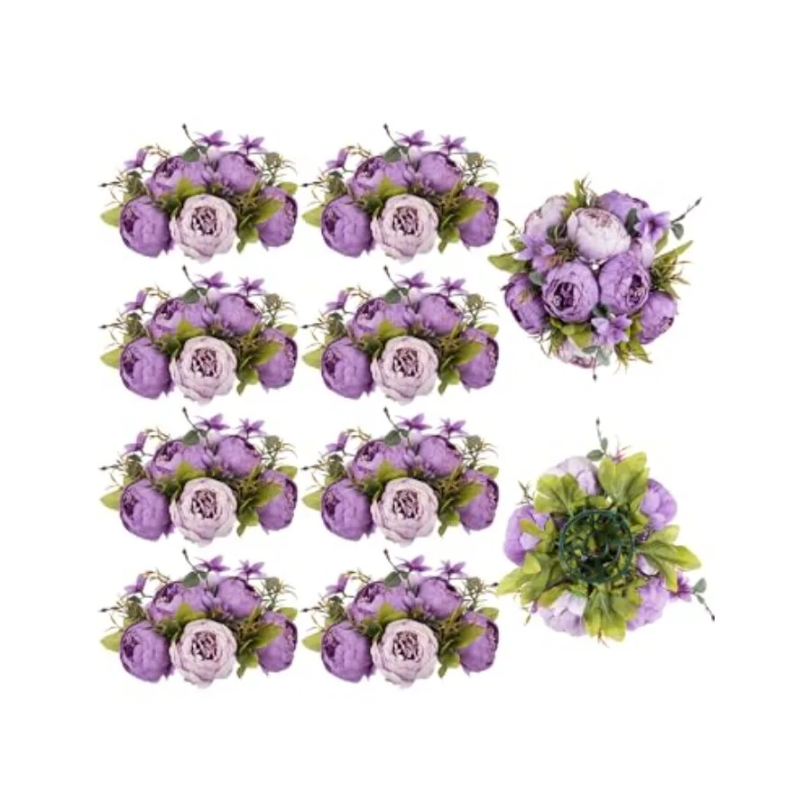 Artificial Flowers Balls Centerpieces: 10 Pcs 9.5 Light Purple Fake Peonies Wedding Center Piece Decoration for Table Kissing B
Artificial Flowers Balls Centerpieces: 10 Pcs 9.5 Light Purple Fake Peonies Wedding Center Piece Decoration for Table Kissing B
