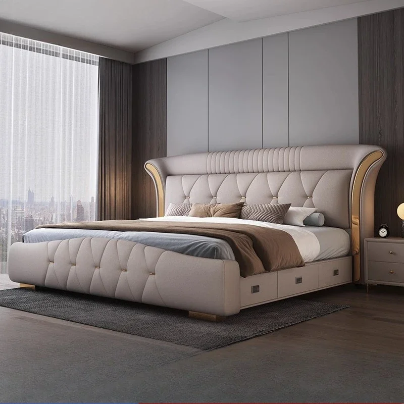 180x200cm luxury bed king size Base beds and frames double bed king size bed frames with head board furniture for home modern
180x200cm luxury bed king size Base beds and frames double bed king size bed frames with head board furniture for home modern