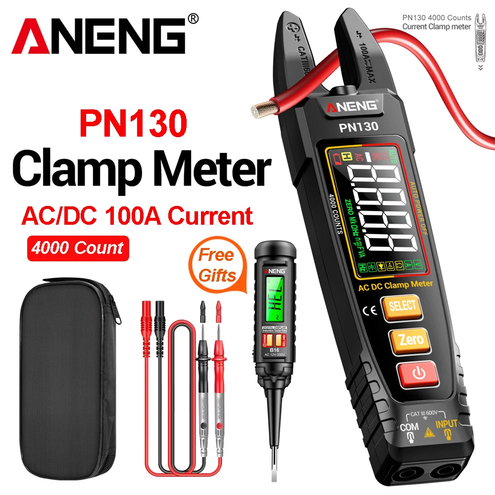 Digital Clamp Meter Multimeter 4000 Counts ANENG AC/DC Voltage Current Tester Capacitance Resistance Electrical Maintenance
Digital Clamp Meter Multimeter 4000 Counts ANENG AC/DC Voltage Current Tester Capacitance Resistance Electrical Maintenance