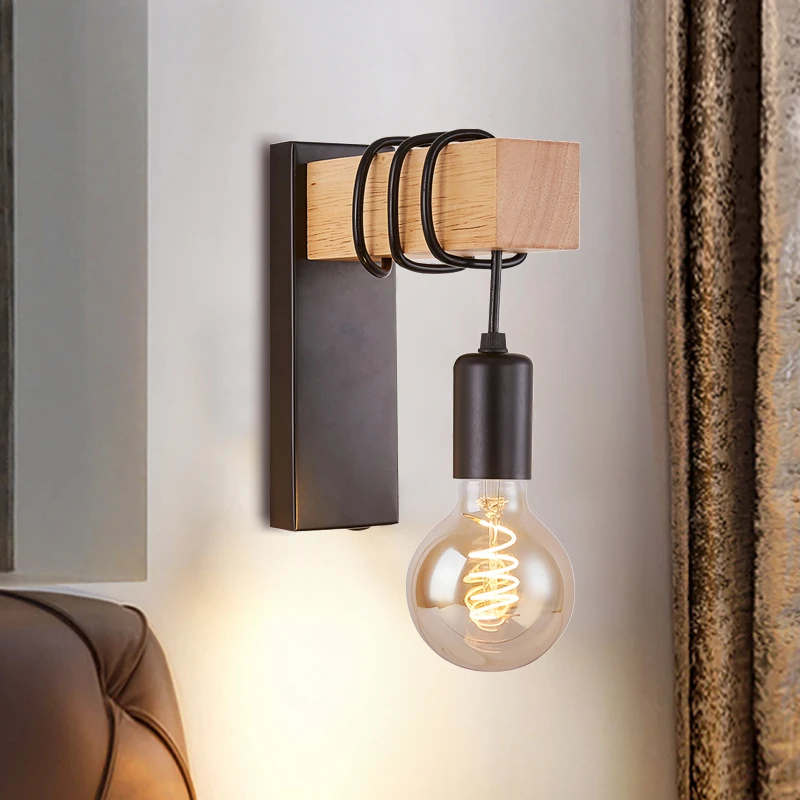 Retro Wood Wall Lamp Vintage Sconce Lights Fixture E27 Indoor Home Decor Dining Room Bedside Bedroom Lighting
Retro Wood Wall Lamp Vintage Sconce Lights Fixture E27 Indoor Home Decor Dining Room Bedside Bedroom Lighting