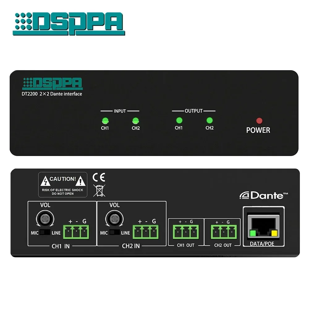 Сетевая система Dante 2*2 Цифровой аудиотерминал Dante DSP
Сетевая система Dante 2*2 Цифровой аудиотерминал Dante DSP