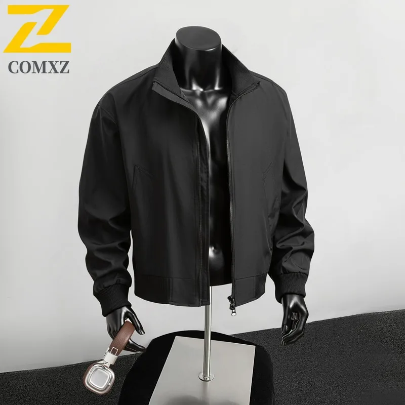 COMXZ Мужская куртка премиум-класса с воротником-стойкой, легкая ветровка в американском стиле, уличная осенняя ветрозащитная мотоциклетная куртка в стиле ретро 
COMXZ Мужская куртка премиум-класса с воротником-стойкой, легкая ветровка в американском стиле, уличная осенняя ветрозащитная мотоциклетная куртка в стиле ретро