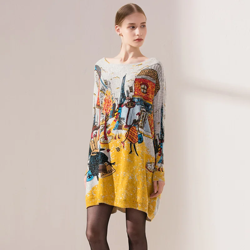 Весна-Осень 2022, европейский женский вязаный пуловер с рукавами «летучая мышь», свитер с принтом, модный женский свитер
Весна-Осень 2022, европейский женский вязаный пуловер с рукавами «летучая мышь», свитер с принтом, модный женский свитер