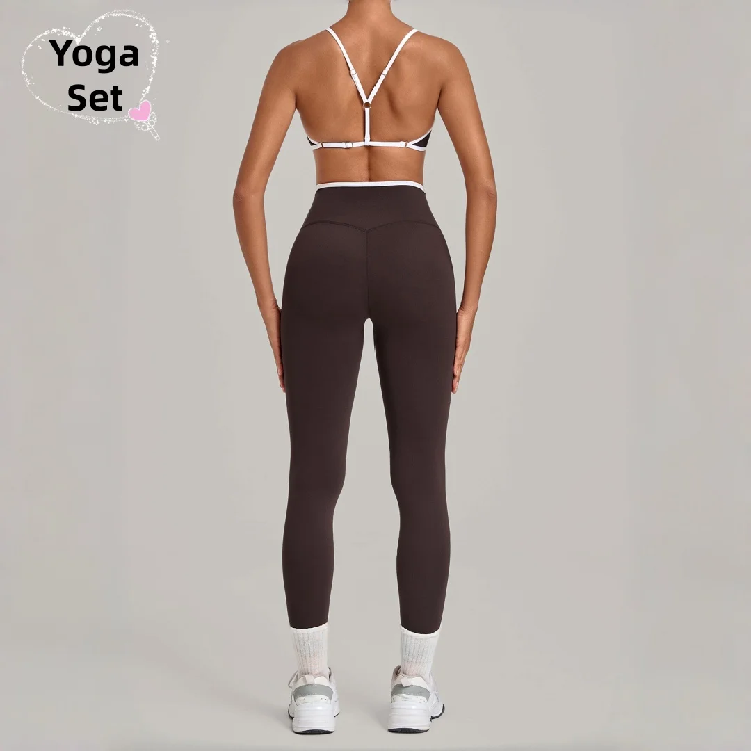 Women's Yoga Set Butt Lifting Tight Backless Adjustable Strap Bra Leggings Hidden Pockets Running Workout Gym Leggings Yoga Suit
Women's Yoga Set Butt Lifting Tight Backless Adjustable Strap Bra Leggings Hidden Pockets Running Workout Gym Leggings Yoga Suit