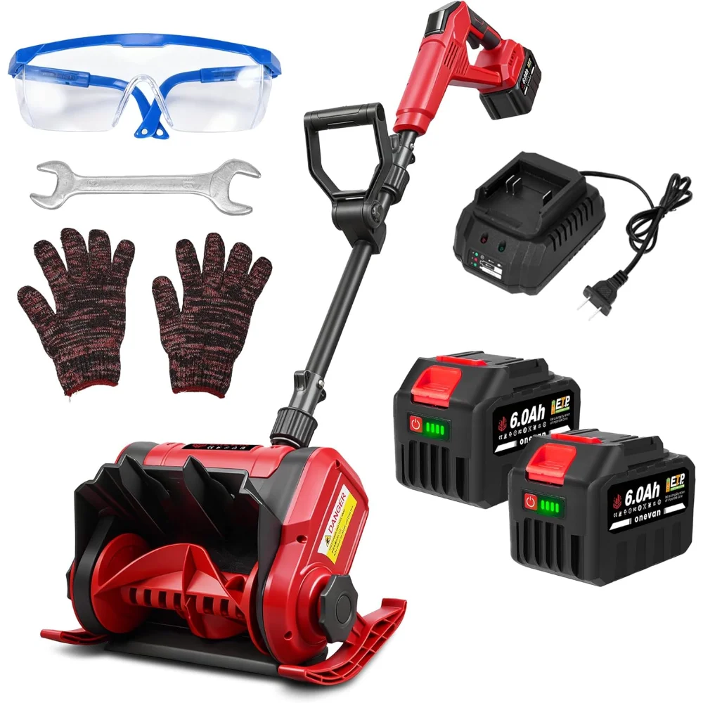 20V Cordless Snow Shovel, 12" Electric Blower with Two 6.0Ah Batteries for Snow Removal
20V Cordless Snow Shovel, 12" Electric Blower with Two 6.0Ah Batteries for Snow Removal