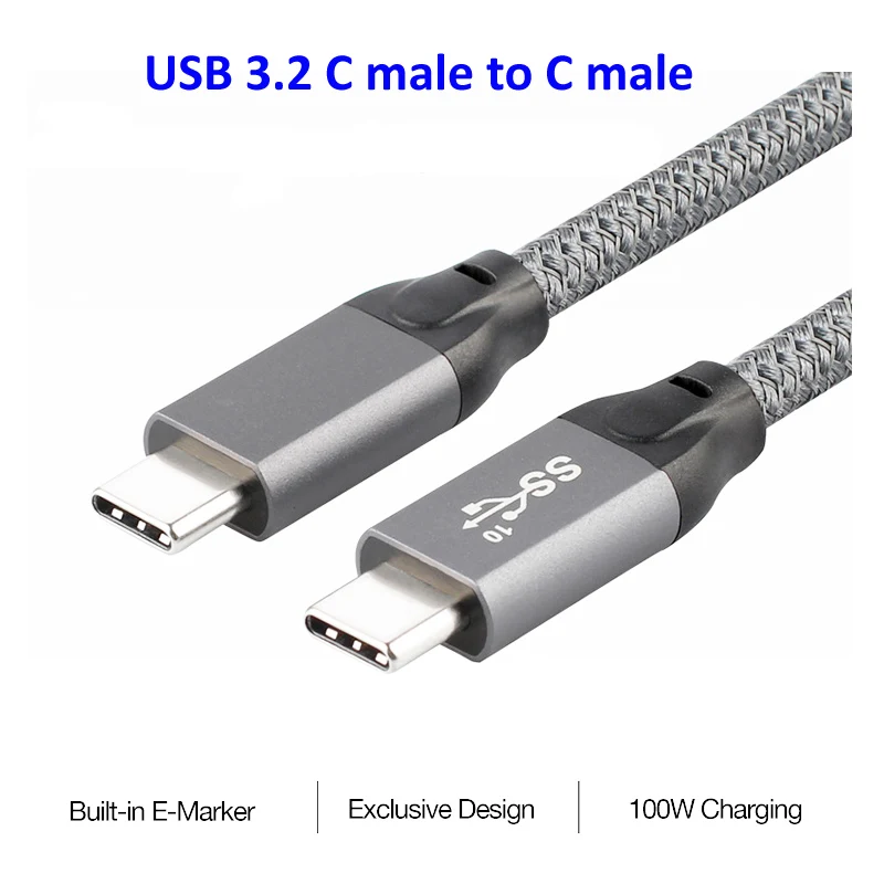 USB3.2 Type C Cable Male-Male USB C Cable 20Gbps PD100W Fast Charging Data Wire 4K Full Funcation Data Cable for Laptop Phone
USB3.2 Type C Cable Male-Male USB C Cable 20Gbps PD100W Fast Charging Data Wire 4K Full Funcation Data Cable for Laptop Phone