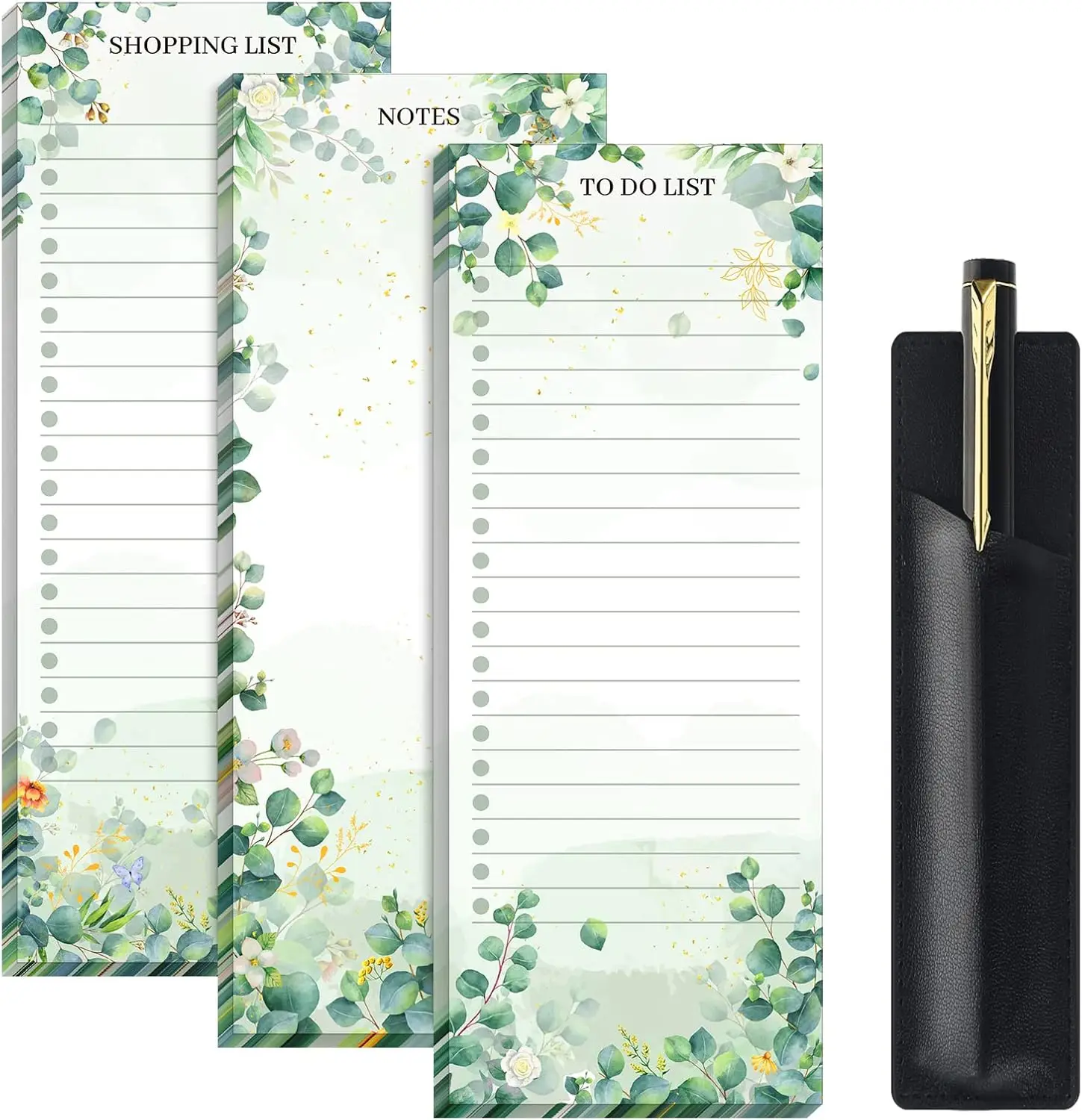 3 Sets Magnetic Grocery List Notepad for Fridge with PU Leather Pen Holder, 3 x 7.9 Inch, 180 Sheets Total
3 Sets Magnetic Grocery List Notepad for Fridge with PU Leather Pen Holder, 3 x 7.9 Inch, 180 Sheets Total