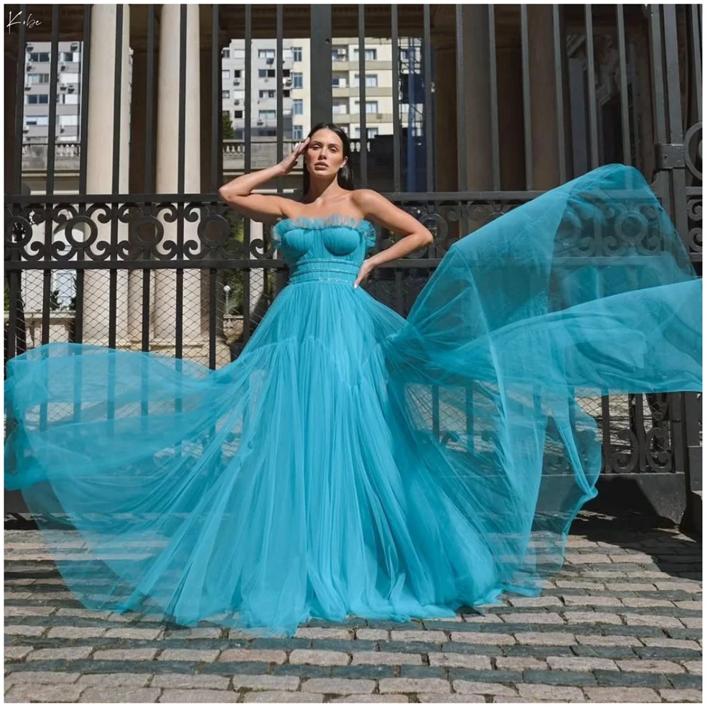 Kobe Customized Lace Appliques Strapless A-line Prom Dress Floor-length Sleeveless فساتين سهرات Tulle Elegant Party Dresses 2025
Kobe Customized Lace Appliques Strapless A-line Prom Dress Floor-length Sleeveless فساتين سهرات Tulle Elegant Party Dresses 2025