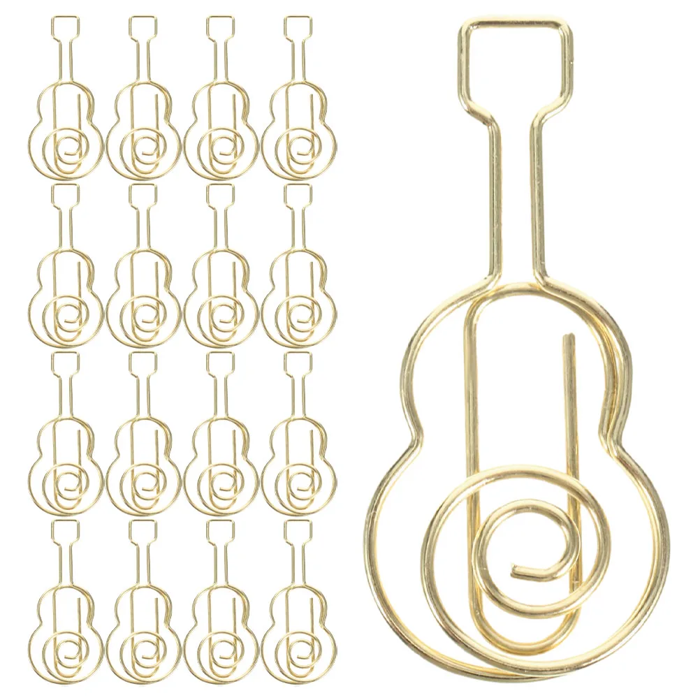 30 Pcs Guitar Shaped Paper Clips Metal Bookmarks Novelty Office Supplies Reusable Desk Accessories Music Lovers Gifts
30 Pcs Guitar Shaped Paper Clips Metal Bookmarks Novelty Office Supplies Reusable Desk Accessories Music Lovers Gifts