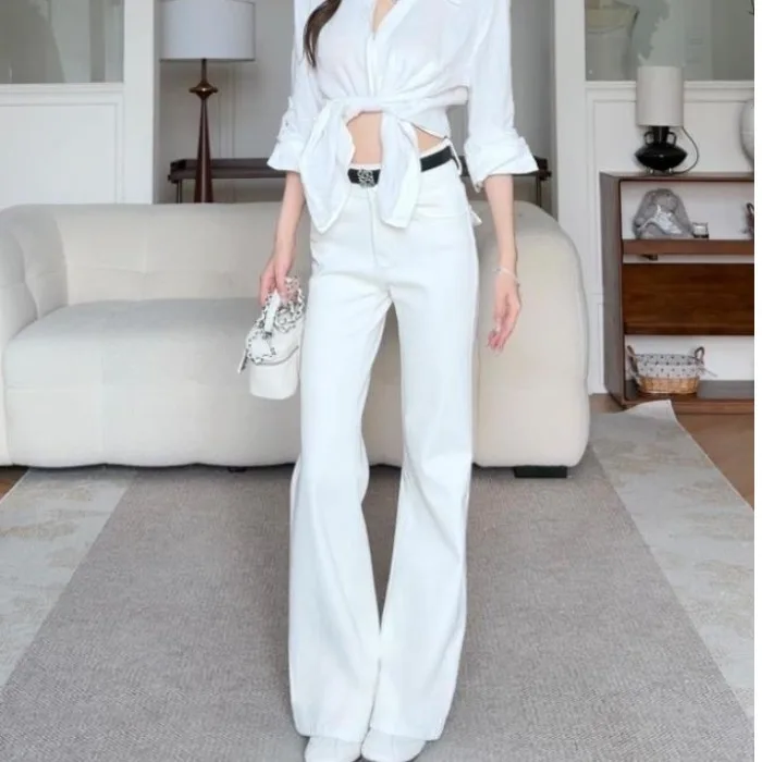 High Waist Wide Leg Jeans Women's Fashion Casual Style Four Sides Flared Korean Style Spring Summer New Arrival
High Waist Wide Leg Jeans Women's Fashion Casual Style Four Sides Flared Korean Style Spring Summer New Arrival