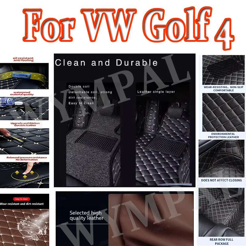 Роскошные автомобильные коврики на заказ для VW Golf 4 1999 2000 2001 2002 2003, автоматические кожаные мужские и женские автомобильные коврики с полным покрытием
Роскошные автомобильные коврики на заказ для VW Golf 4 1999 2000 2001 2002 2003, автоматические кожаные мужские и женские автомобильные коврики с полным покрытием