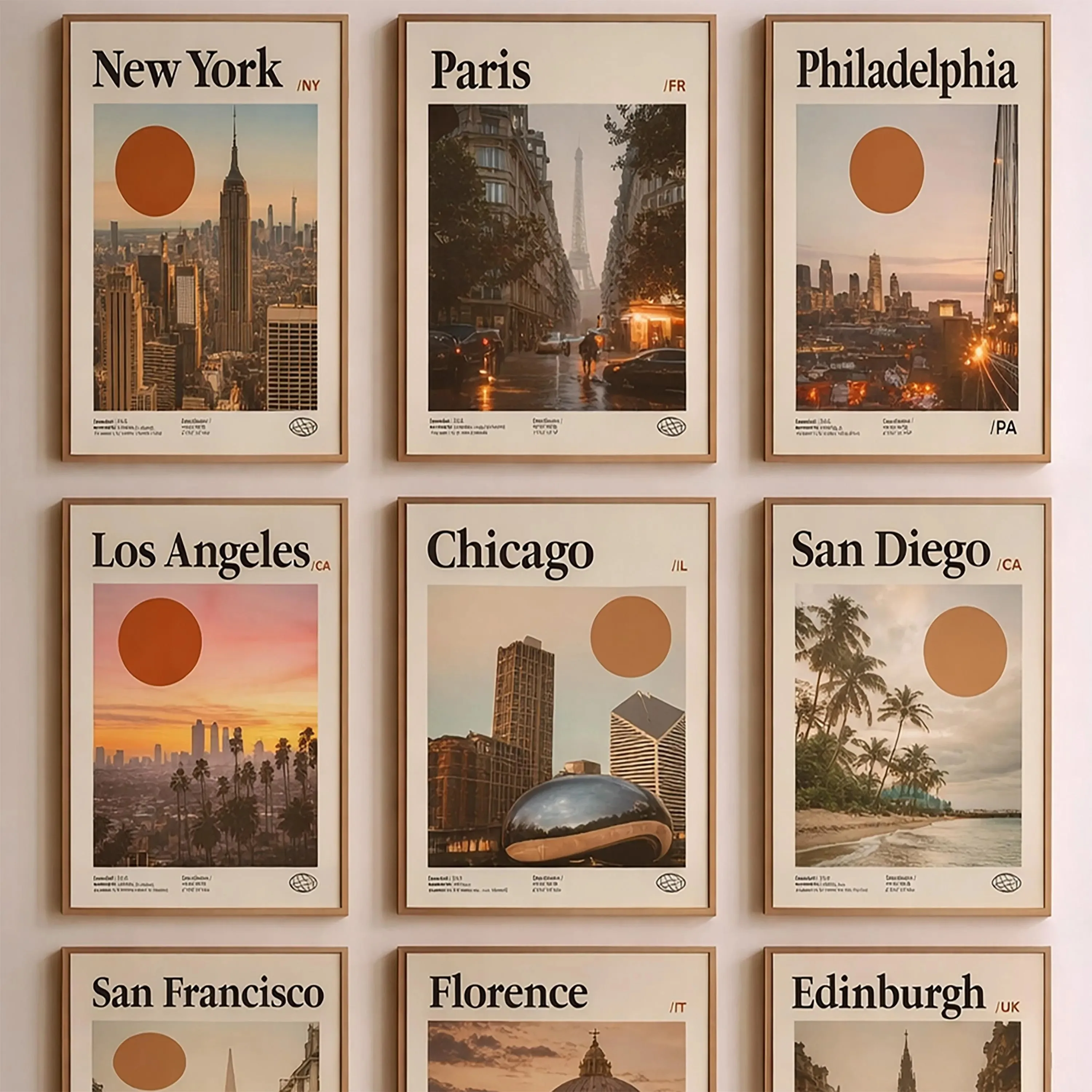 Vintage travel poster set city wall art prints New York Paris Chicago Los Angeles wall art minimalist gallery set home décor
Vintage travel poster set city wall art prints New York Paris Chicago Los Angeles wall art minimalist gallery set home décor