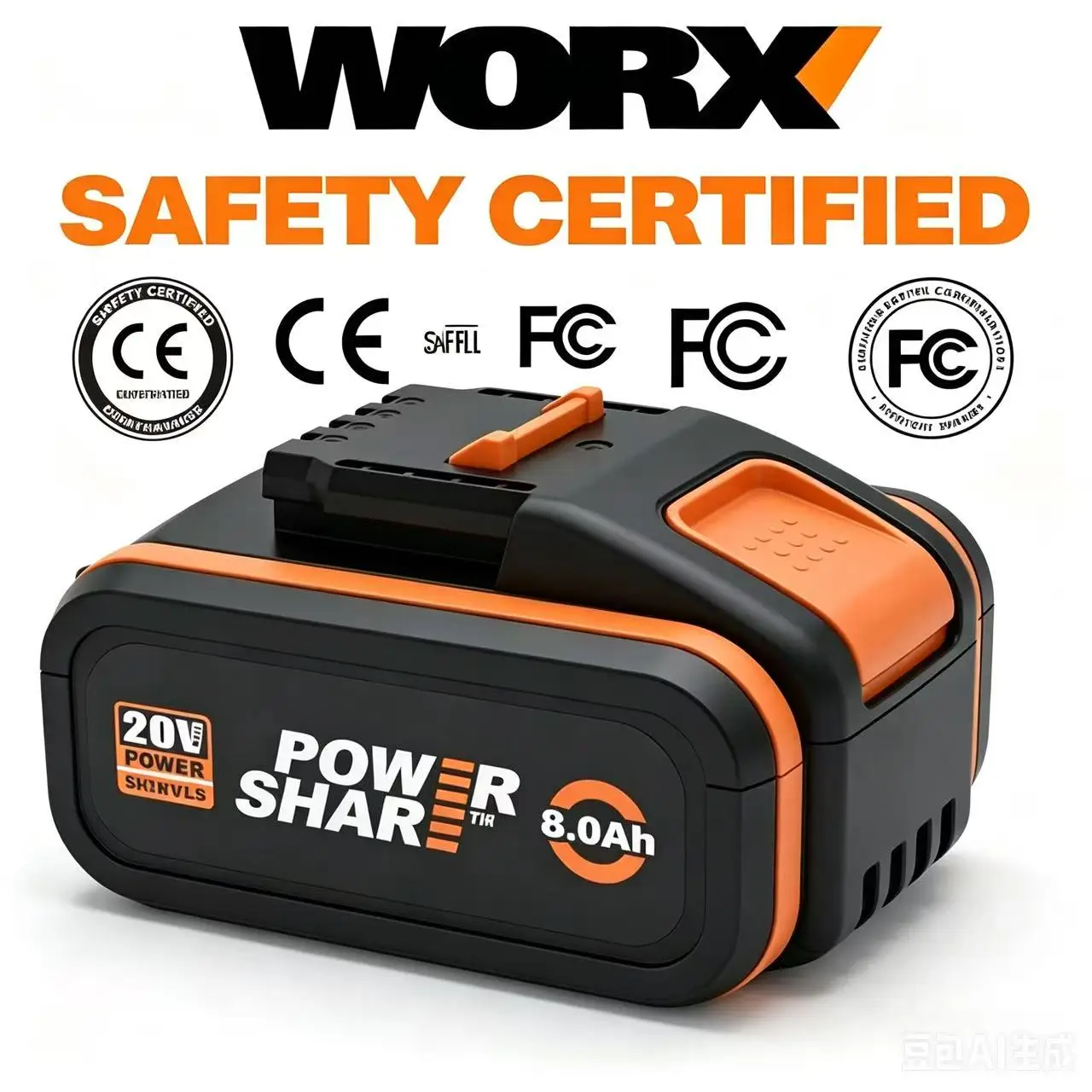 WORX 20V 8.0Ah Replacement Battery WA3578 for All WORX 20V PowerShare Cordless Power Tools
WORX 20V 8.0Ah Replacement Battery WA3578 for All WORX 20V PowerShare Cordless Power Tools
