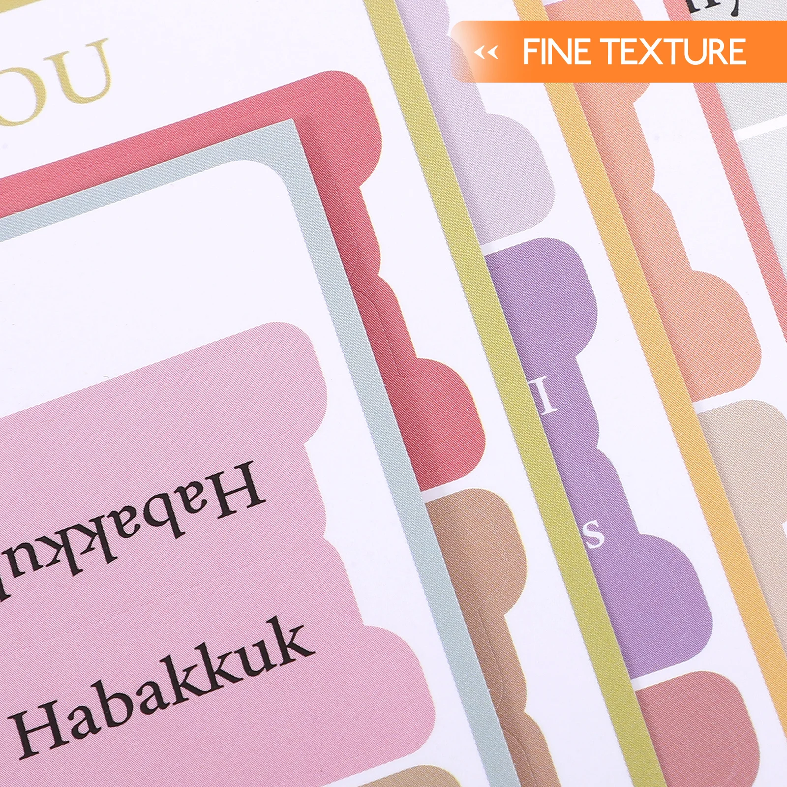 5 Sheets Bible Reading Tabs Self-Adhesive Coated Paper Index Stickers Practical Tabs for Bible Study Book Accessories
5 Sheets Bible Reading Tabs Self-Adhesive Coated Paper Index Stickers Practical Tabs for Bible Study Book Accessories
