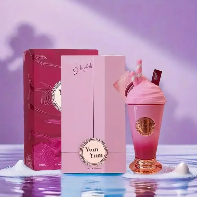 Yum Yum Persistent Perfume for Men and Women 100 ml/3.4 fl oz, elegant purple perfume bottle design
Yum Yum Persistent Perfume for Men and Women 100 ml/3.4 fl oz, elegant purple perfume bottle design