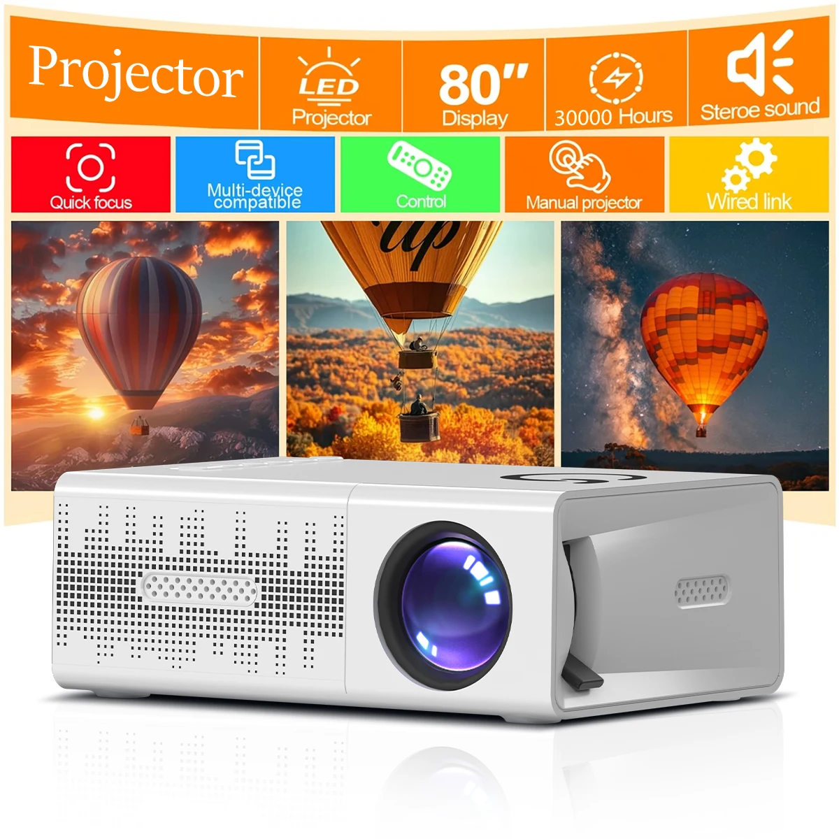 Compact Mini ProjectorUSB Connectivity, Remote Included | Works with Smartphones, Tablets
Compact Mini ProjectorUSB Connectivity, Remote Included | Works with Smartphones, Tablets