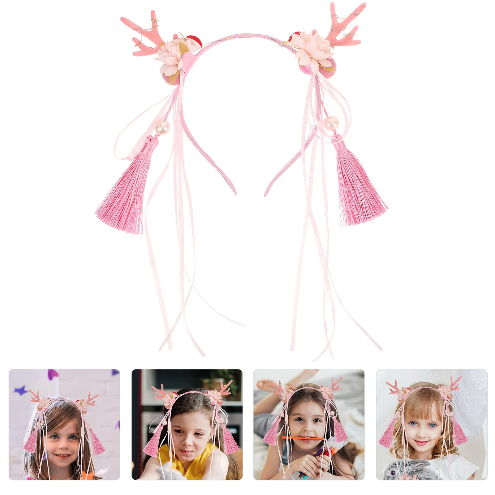 Xmas Antler Headb Flower Deer Horn Tassel Hair Cute Prom Decorative Christmas Party Accessories Girls Floral
Xmas Antler Headb Flower Deer Horn Tassel Hair Cute Prom Decorative Christmas Party Accessories Girls Floral