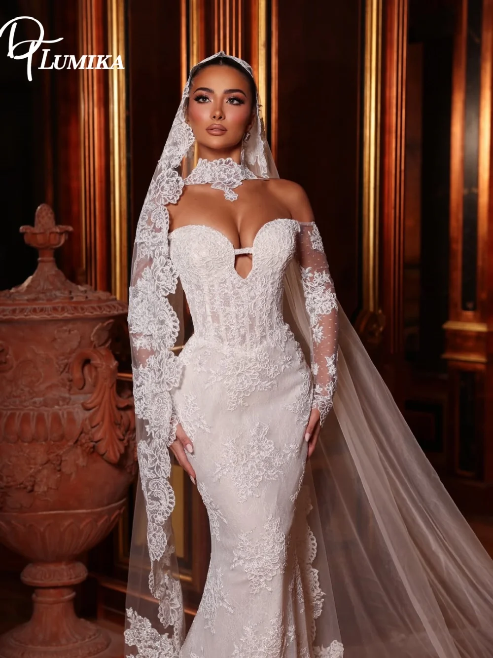 Elegant Off The Shoulder Long Sleeve Lace Mermaid Wedding Dress Bridal Gown For Bride Floor Length Customized Vestido De Novia
Elegant Off The Shoulder Long Sleeve Lace Mermaid Wedding Dress Bridal Gown For Bride Floor Length Customized Vestido De Novia