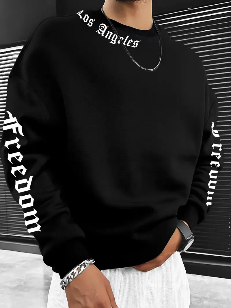 The new men's pullover for Spring and Autumn 2025 is a comfortable soft casual and fashionable streetwear with letter prints
The new men's pullover for Spring and Autumn 2025 is a comfortable soft casual and fashionable streetwear with letter prints