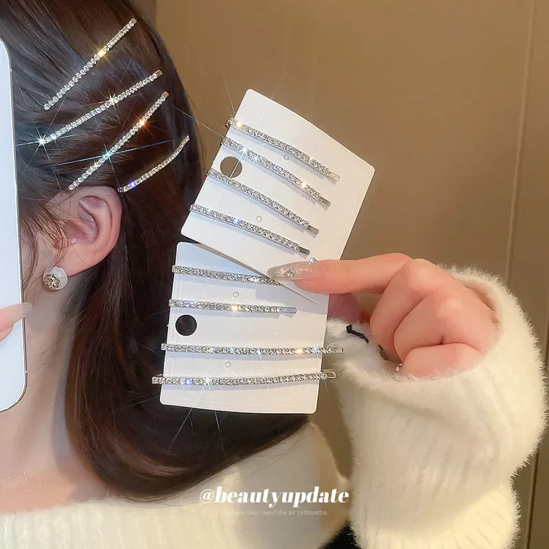 2026 Super Flash Diamond-Encrusted Side Bangs Hairpin Korean Versatile Four-Piece One-Word Clip Internet Celebrity Hair
2026 Super Flash Diamond-Encrusted Side Bangs Hairpin Korean Versatile Four-Piece One-Word Clip Internet Celebrity Hair