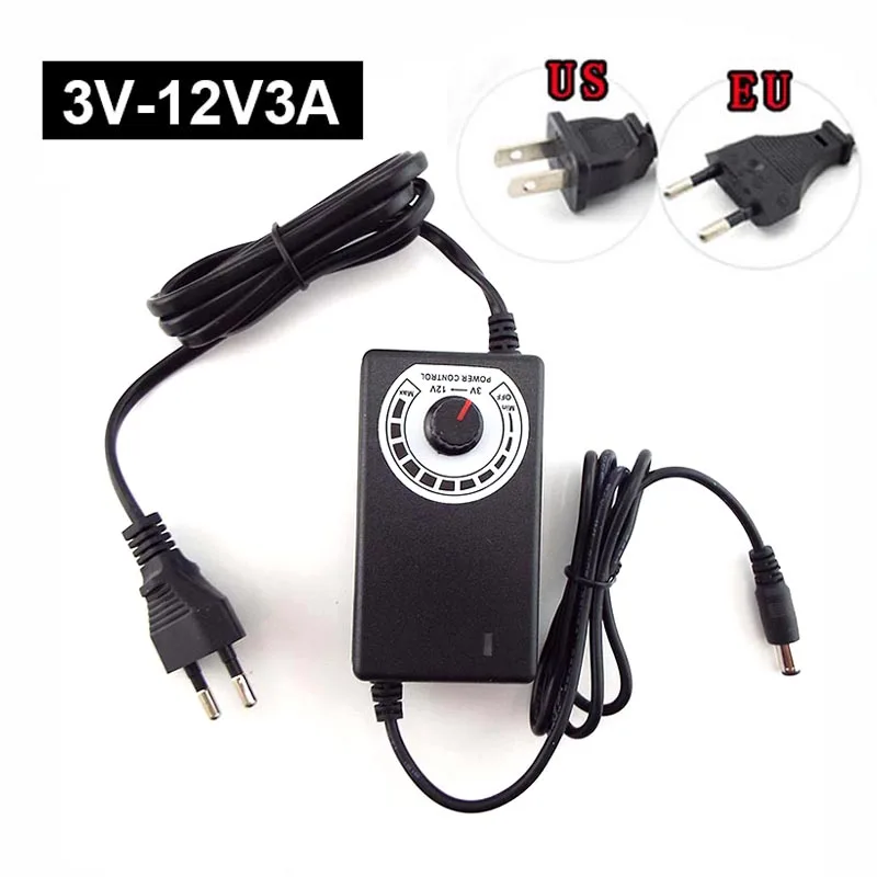 AC100-240V to DC 3V-12V Регулируемый адаптер питания 3A 36W Зарядное устройство Универсальная вилка США ЕС для светодиодной лампы V27
AC100-240V to DC 3V-12V Регулируемый адаптер питания 3A 36W Зарядное устройство Универсальная вилка США ЕС для светодиодной лампы V27