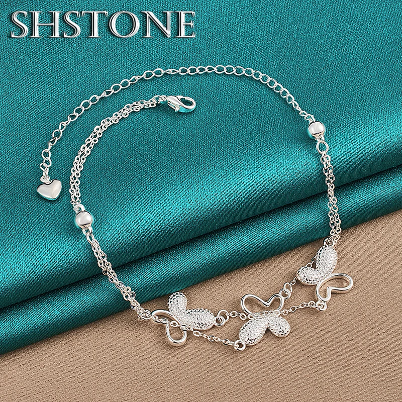 SHSTONE 925 Sterling Silver Bracelets Butterfly Bracelet For Women Birthday Party Gift Wedding Charm Hand Chain Jewelry
SHSTONE 925 Sterling Silver Bracelets Butterfly Bracelet For Women Birthday Party Gift Wedding Charm Hand Chain Jewelry